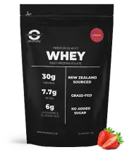 5KG WHEY PROTEIN ISOLATE POWDER WPI 100% GRASS-FED - STRAWBERRY
