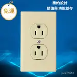 5-15R 125V臺灣牆壁電源插座 雙聯15A三臺灣專用 直插式 臺灣現貨快速出貨 電源插座開關USB TYPEC