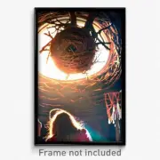 Pixel Art Poster - Authentic Nest (8 Bit Psychedelic Trippy Video Game Print)