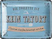 LANOLU Retro Tin Sign – Toilet is not a Tatort, Funny Toilet Sign Vintage Decorative Guest Toilet Sign, Bathroom Pictures, Bathroom Door Signs, Toilet Signs 15 x 20 cm