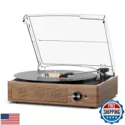 Record Player for Vinyl with 2 Build-in Speakers LP Vinyl Players Belt-Driven