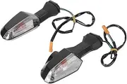 Motorcycle LED Turn Signal Indicator Lights Fit for KAWASAKI Z250 Z750R Z750 Z800 Z900 Z1000 NINJA 250 300 650 ER6N F in Smoked Black (Black smoky color)