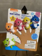 Baby Shark Finger Puppets 5 Pc Set Toys Kids New