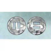 Round Conchos - 1 5/8" - Silver - 10 pc