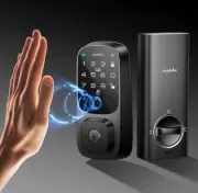 Palm Recognition Keyless Entry Door Lock with Handle, WiFi Smart Lock for Front