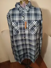5.11 Mens Gunner Plaid LS Ensign Blue And Lt Blue Rapid Entry Pocket NwT