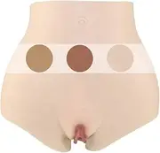 [Tex-Eorey] Men's Camel Toes Panty Silicone Hiding Gaff Boxer with Urinary Catheter Insertable Underwear Boxer for Crossdresser Transgender Role Playing 1.1kg, 2.4lbs