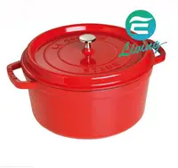 在飛比找樂天市場購物網優惠-Staub 圓形鑄鐵鍋 櫻桃紅 28cm #40509-85