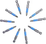 Bestgle 10 Pcs Anti Slip Phillips Screwdriver Bits Set 1/4 Inch Hex Shank Magnetic Phillips Head Drive Bit Cross Slot Screw Driver Power Tools for Power Screwdriver Impact Drill Toolkit, 50mm Length