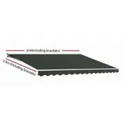 Instahut Retractable Folding Arm Awning Motorised Sunshade 3Mx2.5M Grey