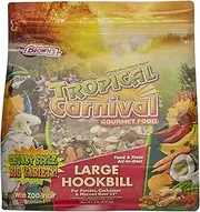 F.M. Brown's Tropical Carnival Large Hookbill Food for Parrots, Cockatoos and Macaws Over 13 in, Vitamin-Nutrient Fortified Daily Diet
