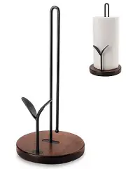 Paper Towel Holder Countertop, Wood Paper Towel Holder Stand, Easy One-Handed...