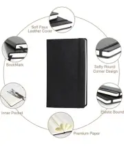 Thick Hardcover Notebook/Journal with Premium Paper, College Ruled - NEW