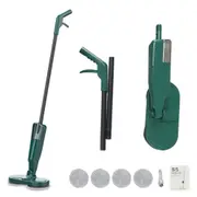 Cordless Electric Mop Power Spray Spin Mops For Floor Cleaning Hardwood Floor Scrubber Detachable Tank-Green