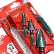 Milwaukee 3pc Hex-Drive Titanium Aluminium Step Drill Bit Set Metric 48899266