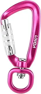 2pcs Swivel Carabiner Clip 360°Rotatable Spinner Carabiner Small Auto Locking Carabiner Rotational Hammock Hanging Clip Pet Leash Hook