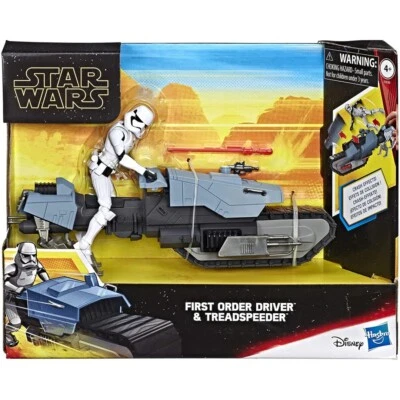 STAR WARS FIRST ORDER STORM TROOPER DRIVER & TREADSPEEDED PLAYSET NEW TOY