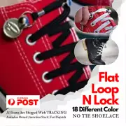 No Tie Shoelace Flat Elastic Shoe Boot Lace Sneaker Converse Dr Martin LOOP