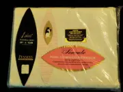 Vintage 100% Cotton Combed Percale Full Double Bed Flat Sheet White New NIP A82e