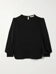 [Max Mara] Max Mara - Robinia Silk Blouse - Black - UK 14 UK 14 Black