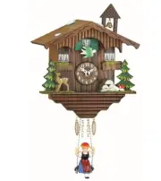 Kuckulino Black Forest Clock Swiss House with quartz movement a.. TU 2001 SQ NEW