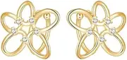 [Generic] 925 Sterling Silver Flower Earrings Cartilage Wraps for Women Girls Flower Clip On Earrings Non Piercing
