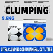 PawPuff Uitra Clumping Sodium Mineral Cat Litter 9.6kg DUST FREE Formula