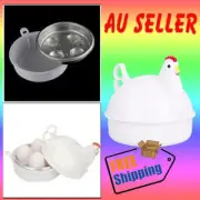 4 Eggs Microwave Egg Boiler Steamer Poach Breakfast Boiled Chicken Shape Tool TL