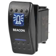 Narva 63147BL 2 Volt Illuminated Off/On Sealed Rocker Switch with "Beacon" Sy...