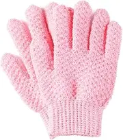 zolyet Exfoliating Gloves, Bath Gloves for Shower, Exfoliating Wash Mitts, Body Scrub Gloves for Adults, Children, Body, Face, Shower 2pack Pink 2