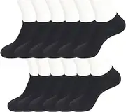 [7DayOtter] Odor Resistant Cotton Low Cut Casual Ankle Socks Short Mens Womens Athletic Sock for Walking and Cycling 12 Pack