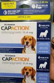 PetArmor Capaction Oral Flea Treatment for Dogs (2-25 lbs) 6×2= 12 tablets