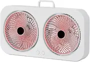 Small Fan | Tiny Double-Headed Personal Cooler,USB Rechargeable Hangable Quiet Desk Fan for Camping Travel Beach Tent Dorm Gym Nursery