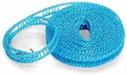 Portable 5m Travel Clothes Line Washing Rope Non Slip Airer Laundry Clothesline, Durable Portable Laundry Line for Outdoor Camping and Home Use, with Stainless Steel Hooks