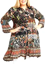 TS TAKING SHAPE plus size L / 22 Natural Blossom Tier Dress floaty NWT rrp$180!
