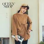 QUEENSHOP 前扭結造型上衣 兩色售現+預 【01038163】