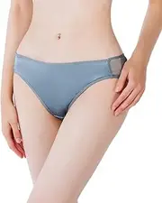 [SilRiver] Women's Silk Spandex Panty Briefs Travel Hipster Bikini Underwear Breathable Underpants