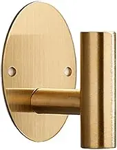 Coat Rack Wall Mount Bathroom Hook Stainless Steel Clothes Hat Towel Rack Door Free Punch Wall Hanging Hook Storage Hook Kitchen Accessories Wall Coat Hooks(Gold)