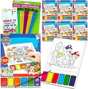 Paw Patrol Paint with Water Party Favors Set - Bundle with 6 Paw Patrol Watercolor Painting Activity Books for Boys with Paintbrushes | Bulk Paw Patrol Party Supplies Arts and Crafts