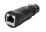 Accu-Cable RJ45 Ethernet to 5-Pin XLR/DMX Female Adapter