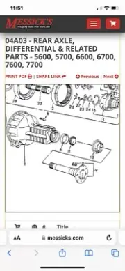 New Holland/Case / Tisco: RETainer Seal Rear Axle Part # C5NN4969E Item 12