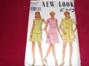 NEW LOOK #6468-LADIES EASY SLEEVELESS DRESS-TOP-SKIRT & JACKET PATTERN 6-16FF