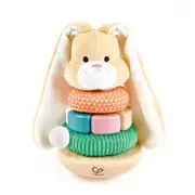 Hape Bunny Stacker Ring Flip & Play w/ Jingles Baby Wobbling Activity Toy 10M+