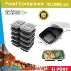 10-150pcs Microwavable Meal Prep Containers Plastic Food Storage Reusable Box