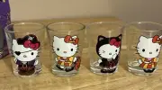 Sanrio Hello Kitty Set of 4 Shot Glasses Glassware NEW Halloween