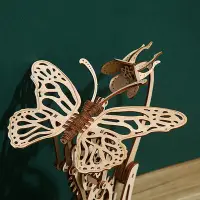在飛比找Yahoo!奇摩拍賣優惠-立體拼圖3D立體拼圖機械蝴蝶仿真立體模型擺件 益智類木質拼圖