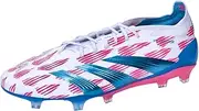[adidas] Predator Elite FG FTWR Men's Football Boots White/Solar Blue/Solar Pink 46, Multicoloured, 11.5 US