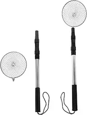 ibasenice 2 Pack Beach Scoop Sifter Reusable Shell Scooper for Beach Lightweight Detachable Handle