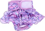 Happyyami Dog Sanitary Pants Washable Heat Pants for Female Dogs Reusable Puppy Diapers Soft Breathable Absorbent for Periods Incontinence