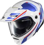 Scorpion EXO-AT960 Monk Modular DS Motorcycle Helmet White/Blue